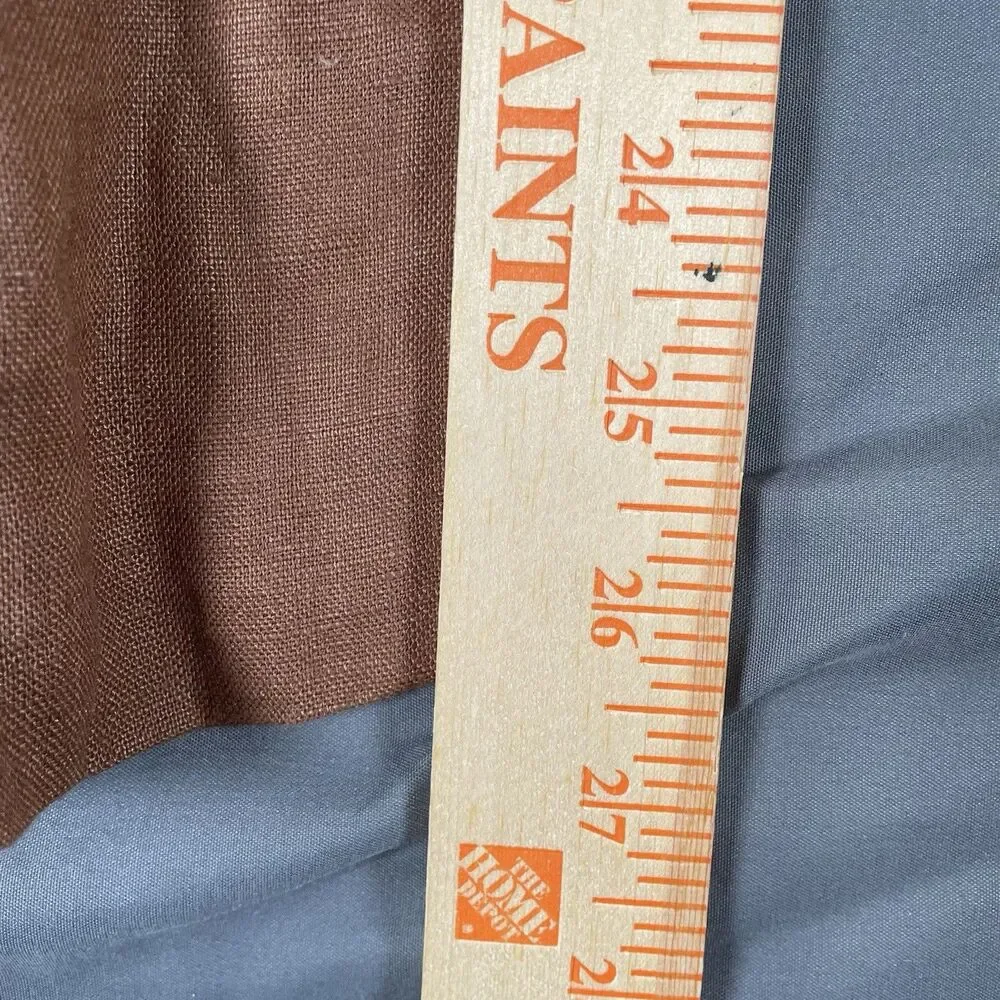 Paul Frederick 100% Linen Pants Size 40 Brown Preppy Dress Business